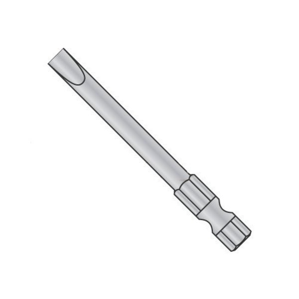 Newport Fasteners 4-5 X 1 15/16 Slotted Power Bits/Point Size: #4 - #5/Length 1 15/16"/Shank: 1/4" , 60PK 145398